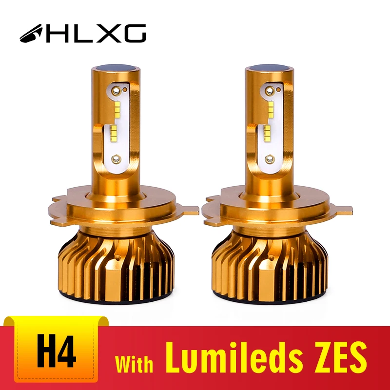 HLXG Тип H4 Hi Li mini H7 светодиодный Canbus с чипами ZES 72 Вт/комплект 12000LM 9006 9005 H1 H11 дальний