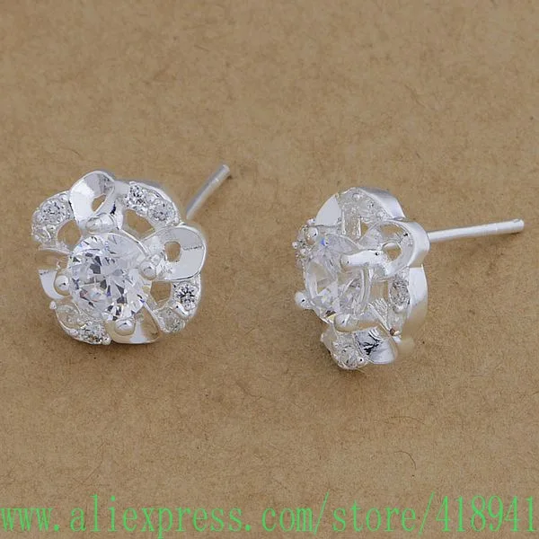 Бесплатная доставка посеребренные серьги модные ювелирные изделия