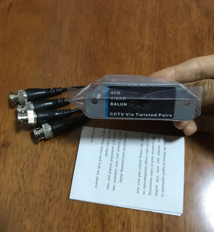 4CH HD Passive Video Balun Transceiver BNC To UTP RJ45 CCTV Via Twisted Pairs for AHD TVI CVI Camera DVR System | Безопасность и