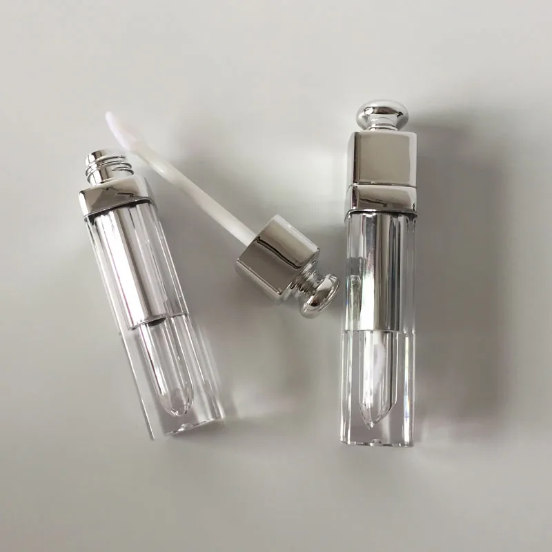 Флакон для губ пустой элегантный прозрачный золотистый розовый 6 шт.|lipgloss tube|empty