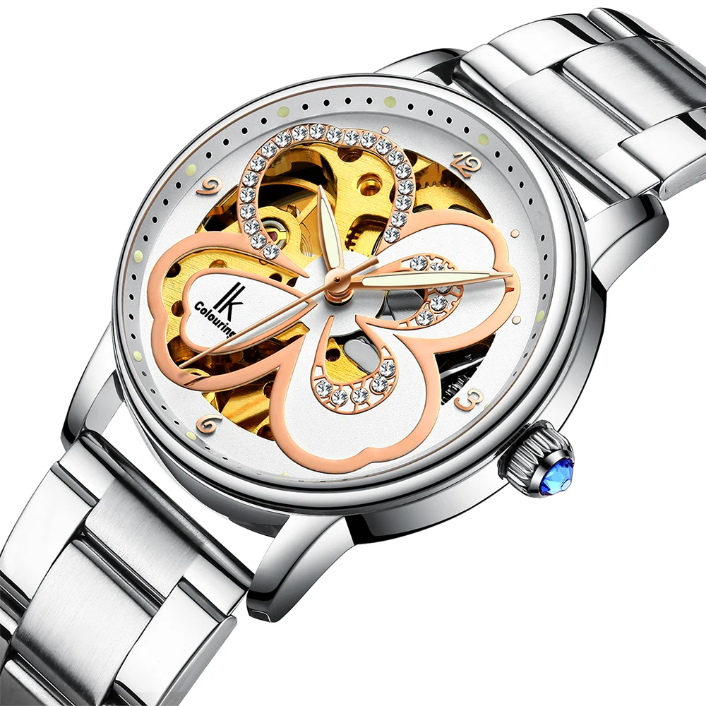 Женские наручные часы скелетоны из нержавеющей стали|Женские часы| |