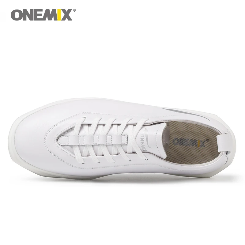 Onemix new Women Shoes Height Increasing white female platform increased shoes brand Outdoor Sneakers Increase