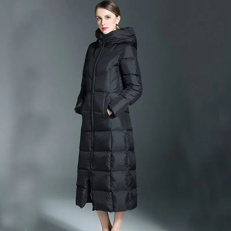 Теплая Женская парка высокого качества зимняя куртка 2018 пальто с капюшоном