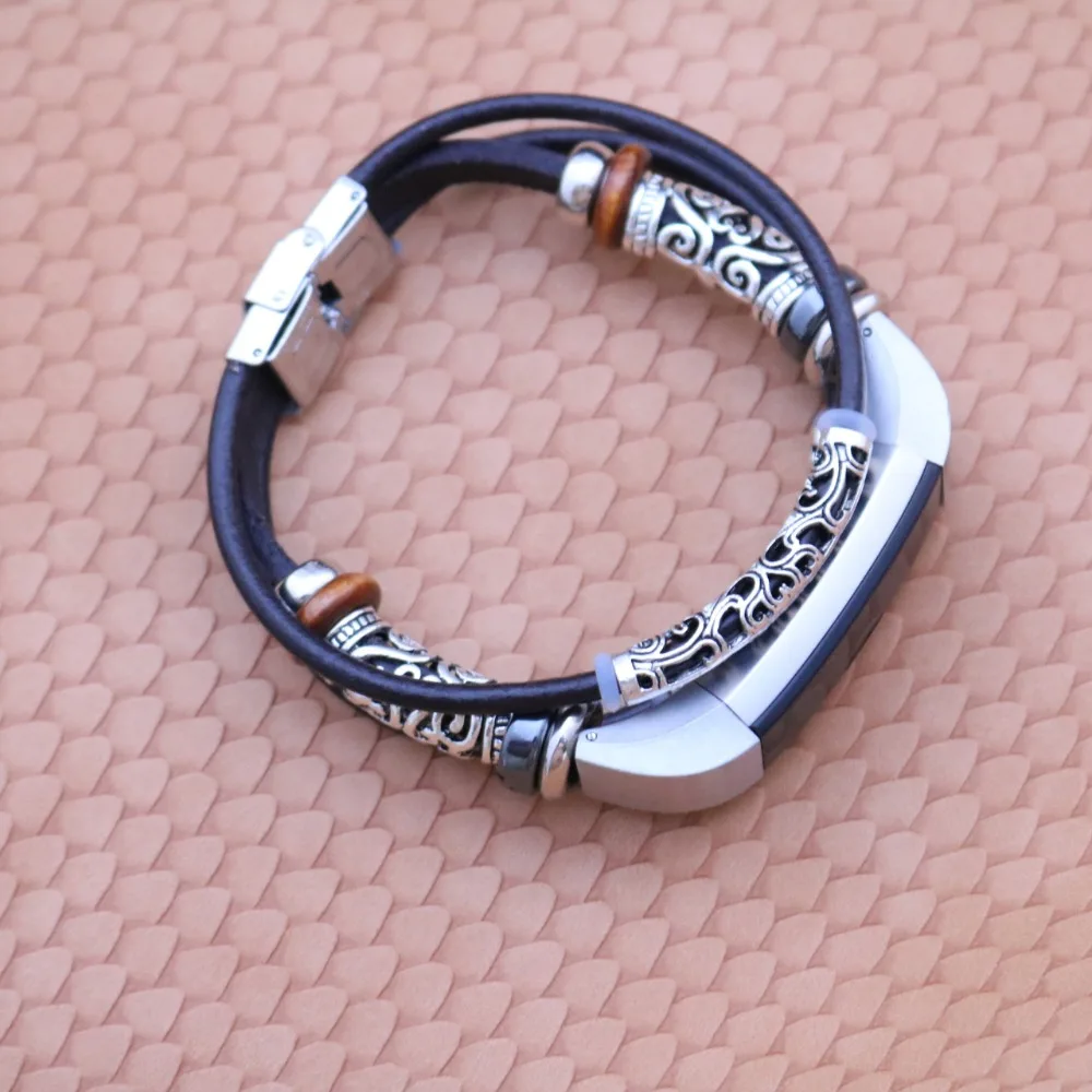 Для Fitbit Alta HR ремешок из натуральной кожи Браслет замена Ретро часы для Bandje