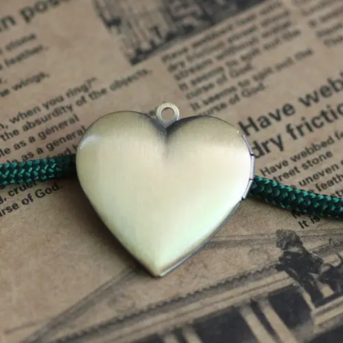 2 шт оптом античная бронза 29 мм в форме сердца Винтаж Шарм & кулон фото медальон