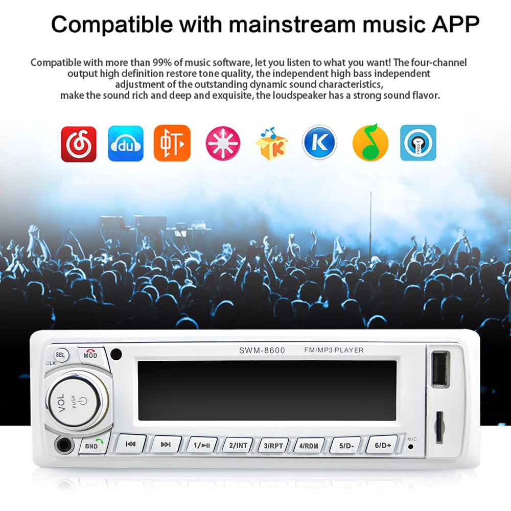 AMPrime Автомобильный MP3-плеер 1Din автомобильный Радио мультимедийный плеер Bluetooth fm-радио Авто mp3 AUX USB TF 1 Din авторадио радио стерео