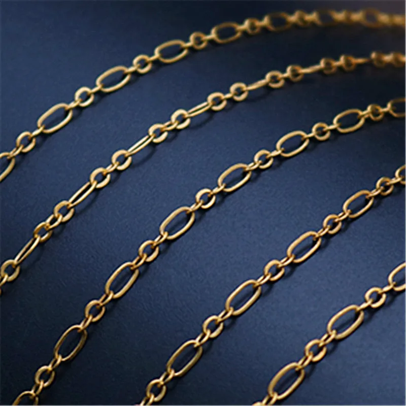 

5m (16ft) Antique Gold 3*6mm Figaro Chain Clavicle Chain DIY Fashion Handmade Metal Chain Jewelry Making A1107