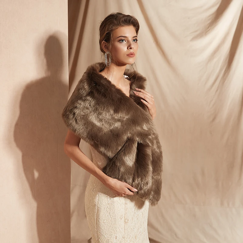 Forevergracedress 2019 элегантная мягкая осенне зимняя Свадебная накидка из