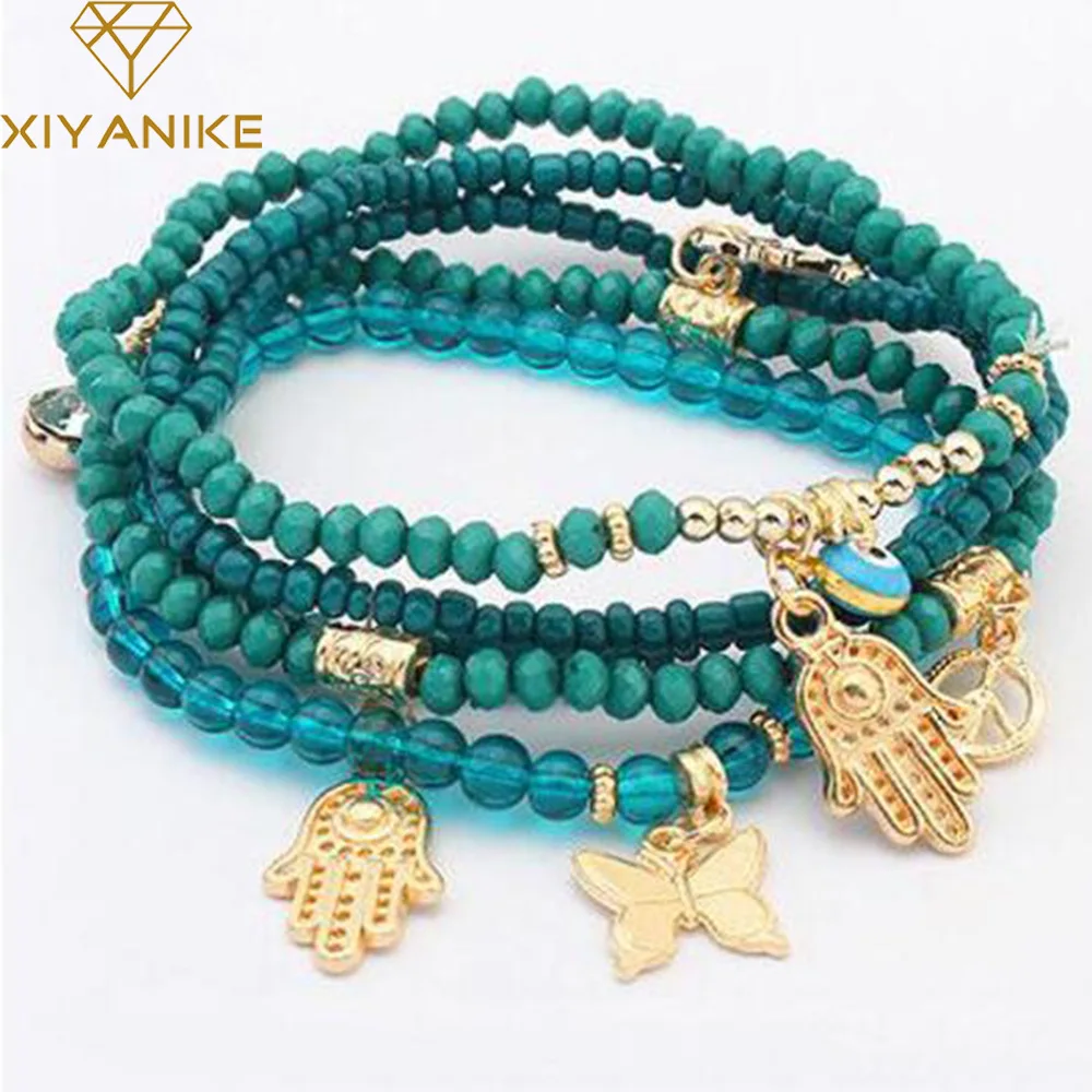 Fashion Bohemian Bracelets for Women Beaded Multilayer &amp Bangles Charm Pulseras Mujer Jewelry Masculina Y8927 | Украшения и