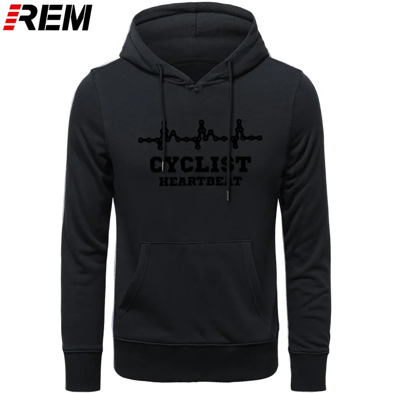 Для мужчин s CYCLINGer Cyclist Heartbeat Горный Дорожный велосипед Забавный велосипед мужские повседневные толстовки с длинными рукавами в китайском стиле, толстовки - Цвет: BLACK BLACK