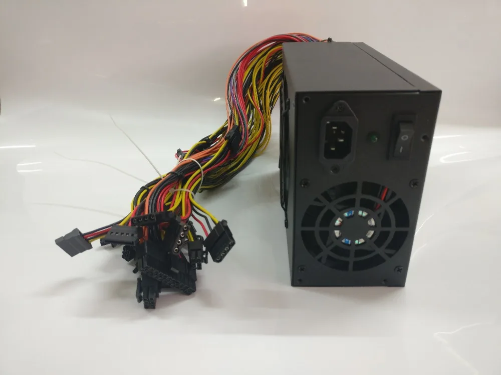 Verkaufen YUNHUI Verkauf ETH Bergleute Netzteil (mit Kabel), 1600 Watt 12 V 128A Ausgang. Einschließlich 24 Stücke SATA 4 P 6 + 2 P 8 P 24 P Anschlüsse