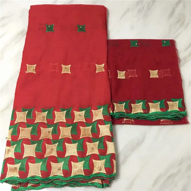 Фиолетовый Африканский Базен Riche кружевной ткани с бисером для шитья вышитые Getzner