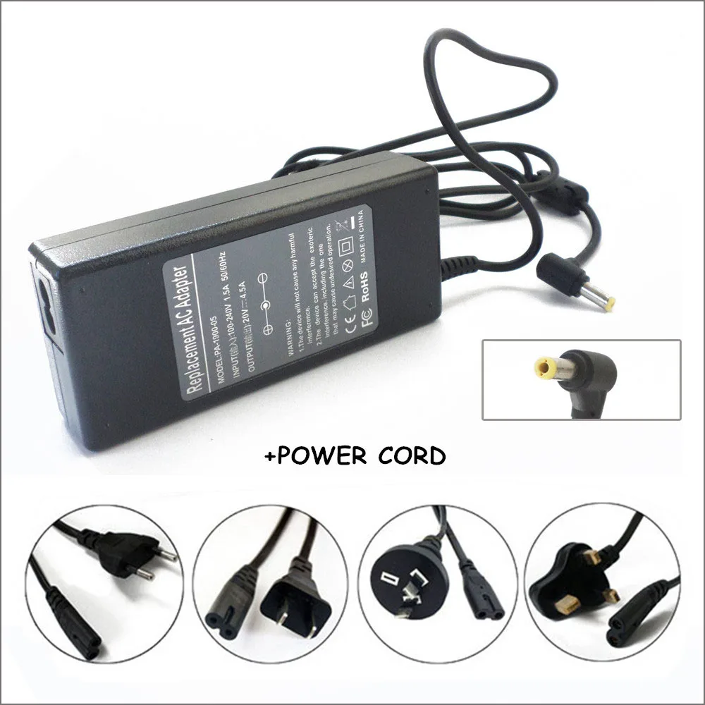 

90W AC Adapter Power Supply Cord For Ordinateur Portable Lenovo PA-1900-56LC Y460A Y460N Y460P CPA-A090 Y450 Y460 Y470 Y480 Y485