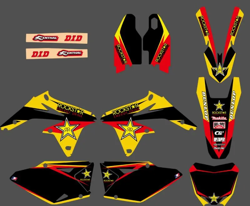 Наклейки для Suzuki RMZ450 RMZ 450 0121 Star NEW TEAM наклейки графика 2008 2009 2010 2011 2012|team decals|decal