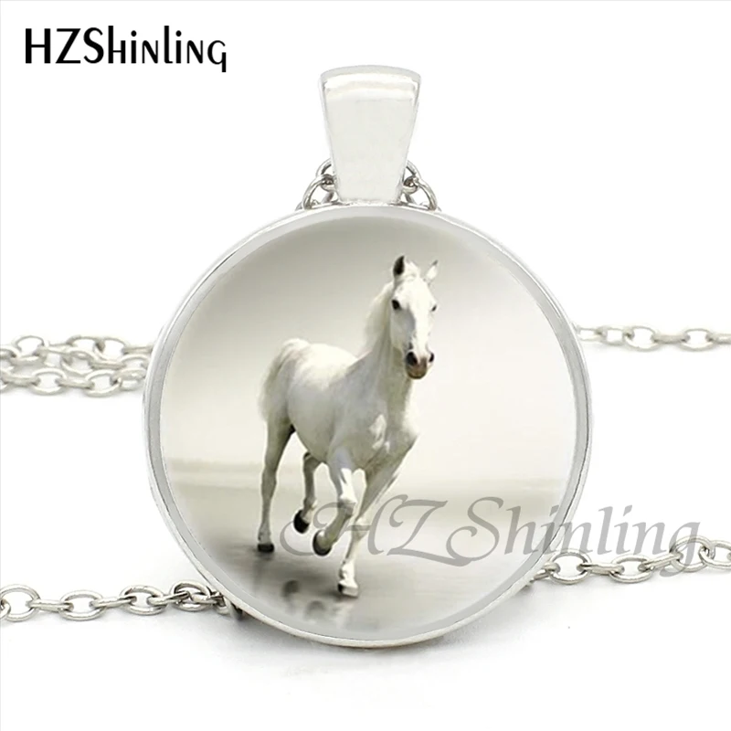 5 HZShinling HZ1-MINI-0029, модное крутое ожерелье с лошадью, стеклянный кабошон ручной работы, ожерелье с подвеской в виде бегущей лошади, ювелирные изделия - Окраска металла: 5