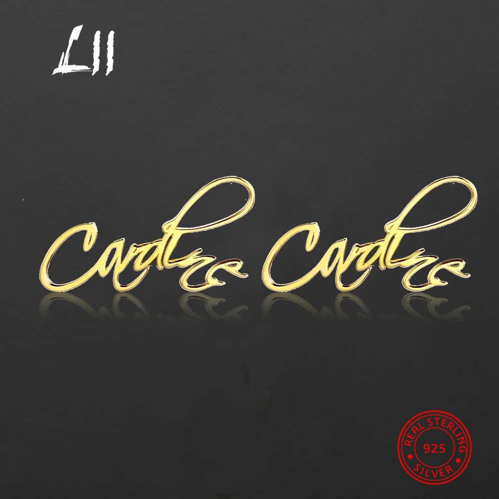 L11 женские серьги с именами на заказ обручальные из серебра 925 пробы