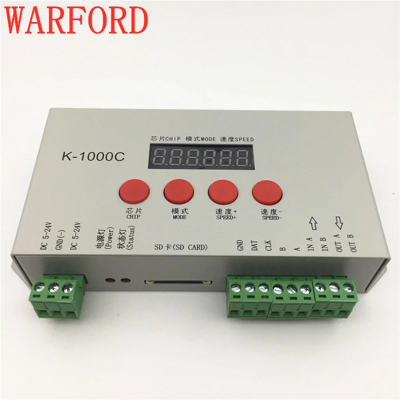 K-1000C (T-1000S обновляться) контроллер WS2812B WS2811 APA102 SK6812 2801 светодиодный 2048 Пиксели