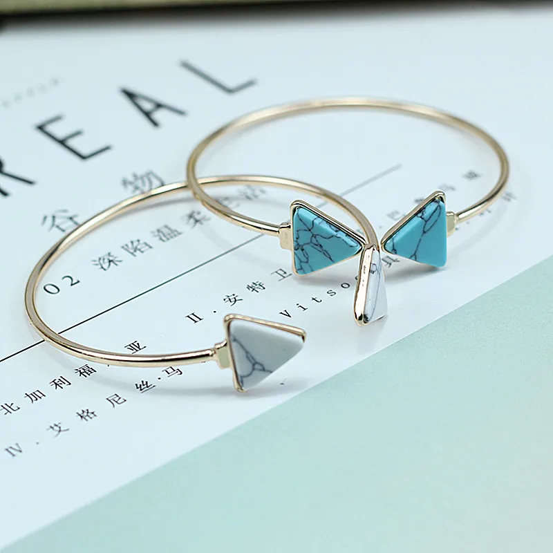 Модные браслеты из камней и браслетов со стрелками для женщин треугольный
