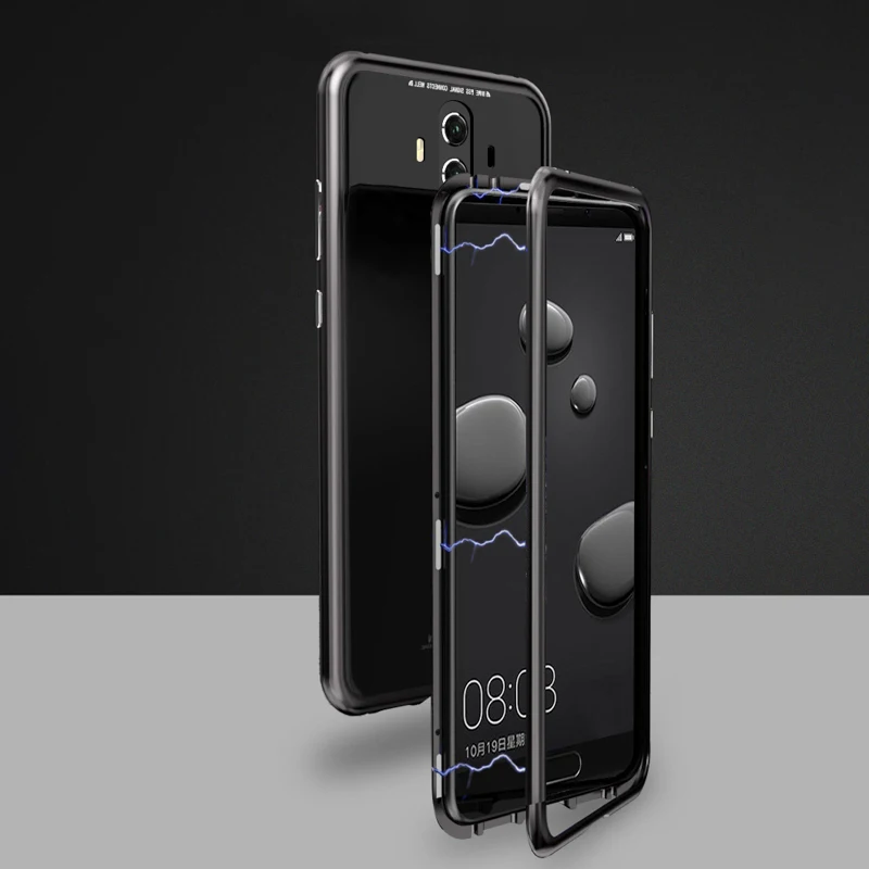 Металлический магнитный чехол для huawei mate 20X10 Pro Lite, чехол s из закаленного стекла для huawei Honor 10 20 8X Play 8A 9i, бампер