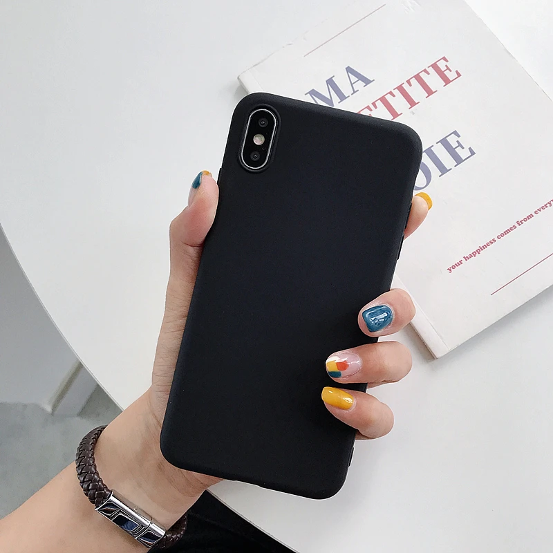 Однотонный силиконовый чехол s для iphone XR X XS Max 11 Pro 6 6S 7 8 Plus 5 5S SE чехол карамельный цвет мягкий простой чехол для телефона