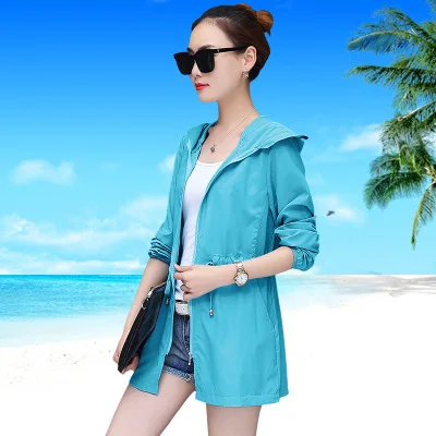 2019 весной и летом корейской версии УФ защиты диких женщин пальто с длинными