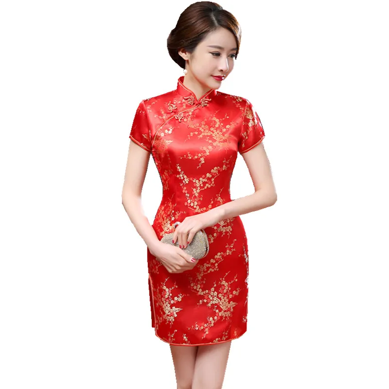 Платье женское длинное из сатина с цветами размер S 6XL|cheongsam qipao|long cheongsam qipaolong |