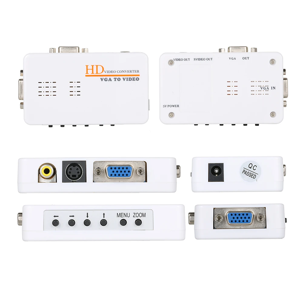 VGA to RCA S-Video Adapter PC Laptop TV Video Converter Composite Switch Box | Компьютеры и офис
