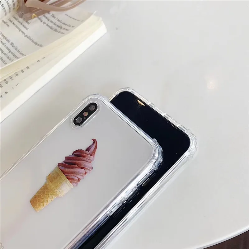 Милый конус Мороженое телефон чехол для iphone XS MAX XR X 6 6s 7 8 plus ultra -тонкие и мягкие ТПУ
