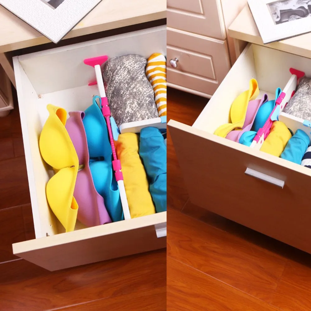 Adjustable Wardrobe Drawer Divider Storage Clapboard Ties Socks Underwear Organizer Cabinet Dividers Kitchen | Дом и сад