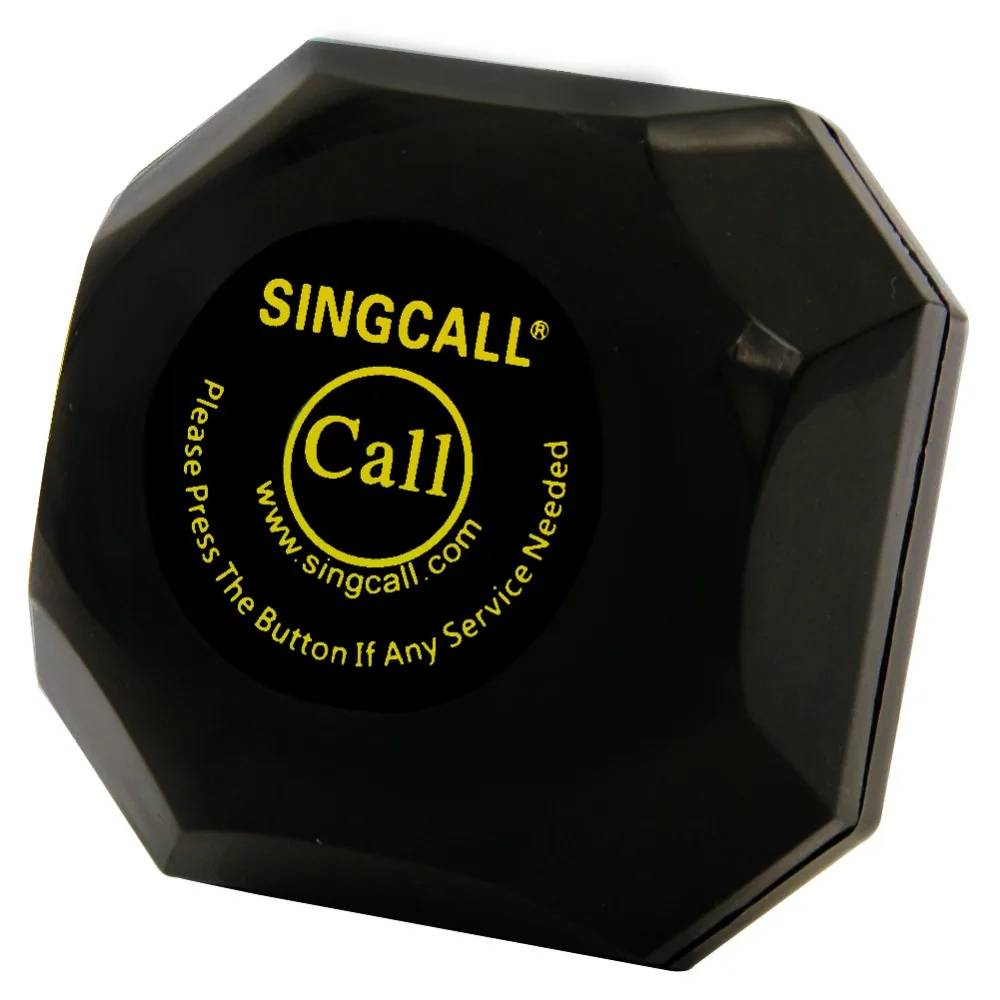 Беспроводная система звонков SINGCALL пейджинговая недорогая 20 пейджеров и черный