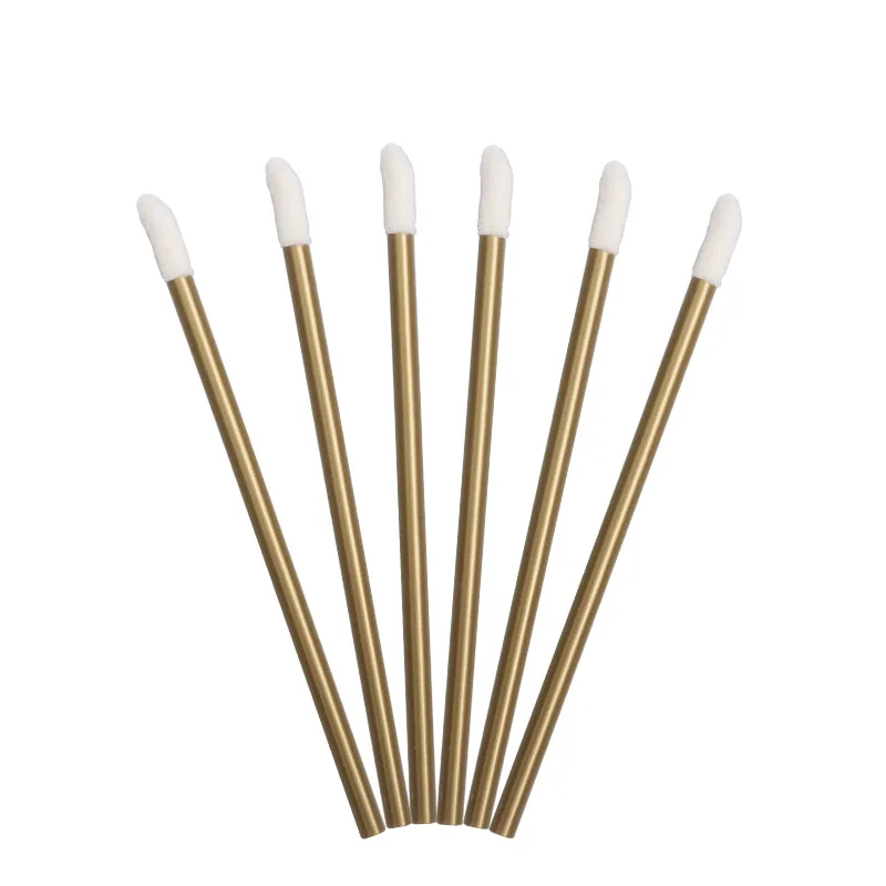 100pcs Glod 1/100 шт. в упаковке; одноразовые кисти для макияжа кисть для губной помады блеск для губ, тушь для ресниц и бровей палочки для очистки ресниц косметические кисти Аппликаторы 10 видов цветов - Handle Color: 100pcs Glod