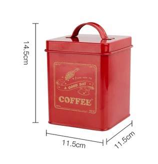 Red Coffee Металлическая красочная банка для хранения, классический минималистичный скандинавский кубовидный контейнер для хранения, Домашний Органайзер, контейнер для кофе, сахара, чая - Цвет: Red Coffee