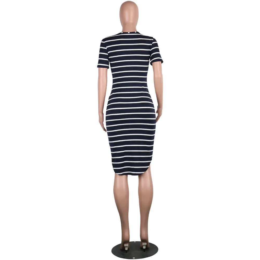 Летнее платье 2017 новая мода женская одежда сексуальное праздничное в полоску с