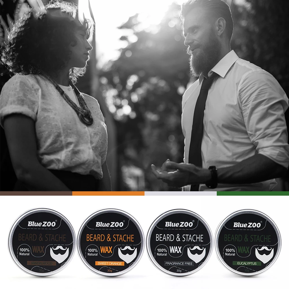 

30g 100% Natural Organic Men's Beard Balm Beard Moisturizing Styling Wax Effect Beard Conditioner for Groomed Beard Growth TSLM2