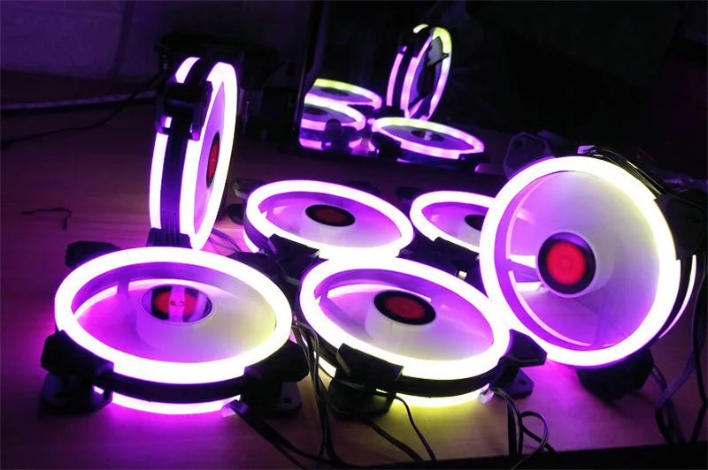 FormulaMod Fm-Fan01, цветная(RGB) ореолом/колесо вентилятора, d-типа 4 pin Интерфейс, 120x120mm вентилятор радиатора