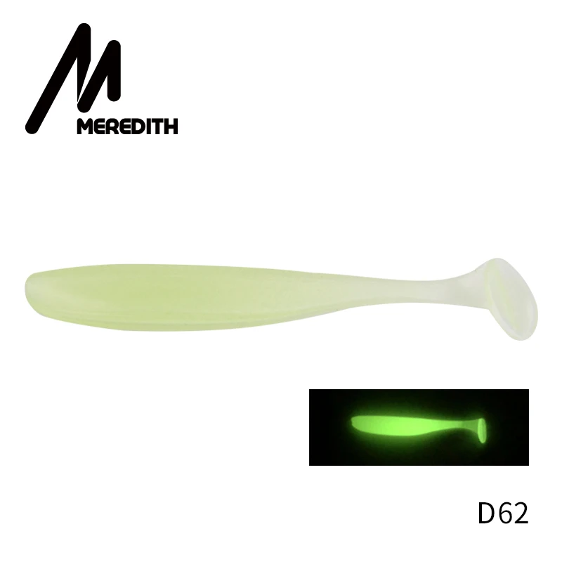 Классические мягкие приманки Meredith Easy Shiner, 10 см/4,8 г, 7 шт./лот, плавающие приманки, искусственные силиконовые приманки, рыболовные снасти, рыболовные приманки - Цвет: D62