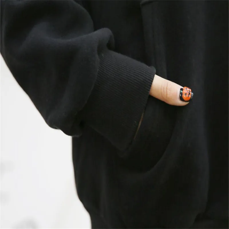 Толстовки Для женщин 2018 Брендовые женские с длинным рукавом Твердые Цвет