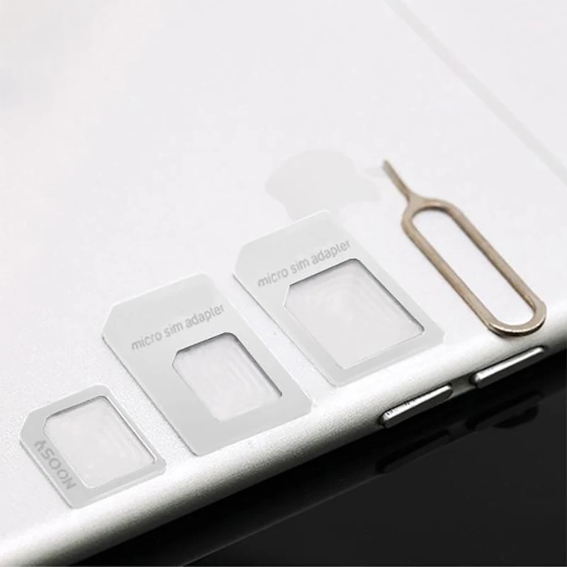 Адаптер Micro Nano SIM для Apple iPhone 4S 5S 6s 7 Samsung мобильный телефон Android Phablet планшет 4-в-1