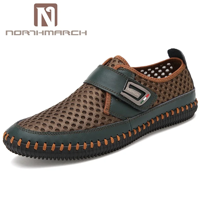 Повседневные мужские туфли NORTHMARCH модная дышащая обувь для вождения без шнуровки
