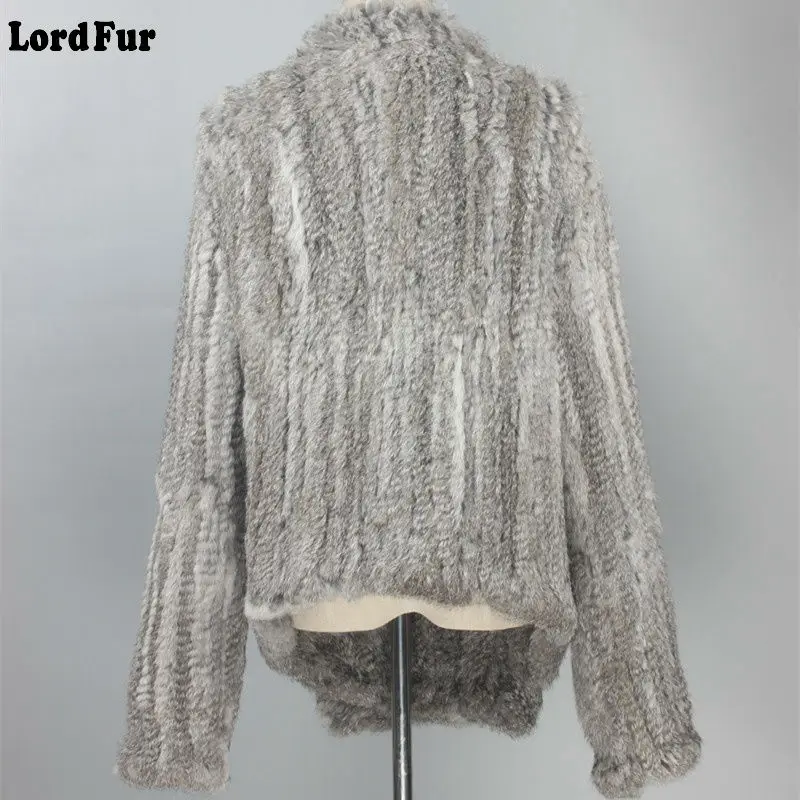 (TopFurMall) Женская куртка из натурального кроличьего меха пальто с отложным