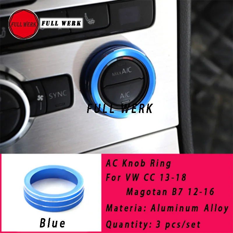 Автомобильный Кондиционер алюминиевый сплав AC Ручка аудио кольцо украшение