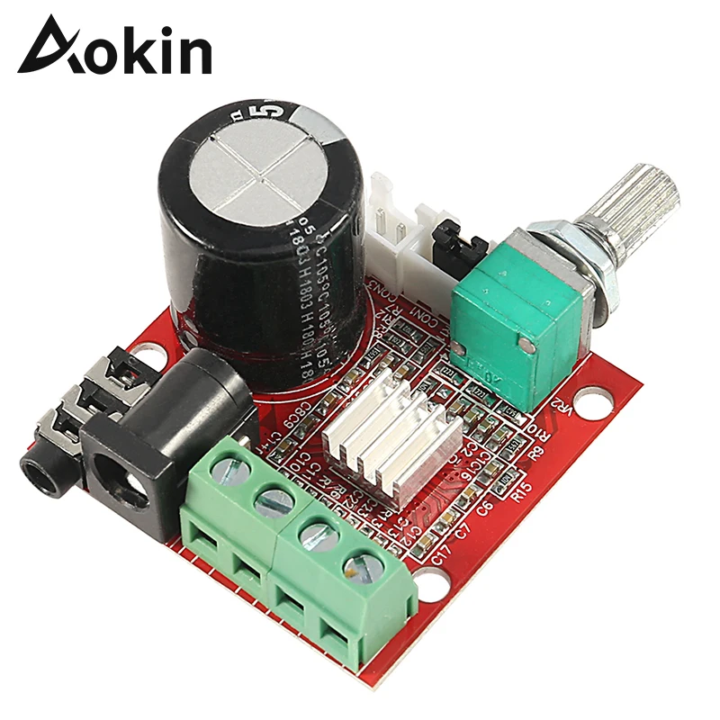 Aokin PAM8610 2x10 Вт мини стерео усилитель AMP аудио цифровой плата модуль 10 + 2 канальный