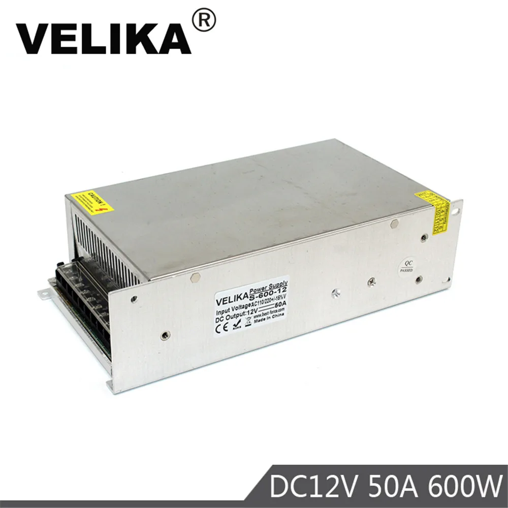 Блок питания для светодиодных лент 12 В 50 А 600 Вт 220 перем. Тока|12v 50a|600w led drivertransformer