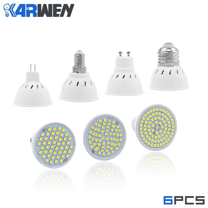 Лампа светодиодная KARWEN MR16 GU10 E27 E14 AC 220 В 2835SMD 6 шт.|led lampara|bombillas ledlampada led |