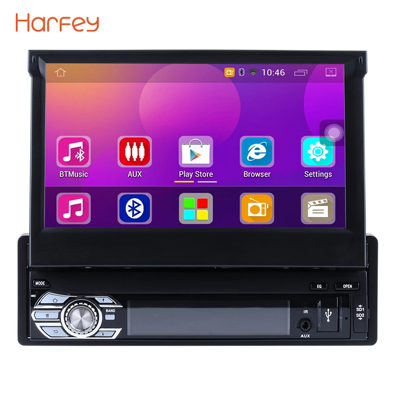 Harfey Android 6 0 универсальная 7 &quotHD система GPS навигации автомобильный стерео CD DVD