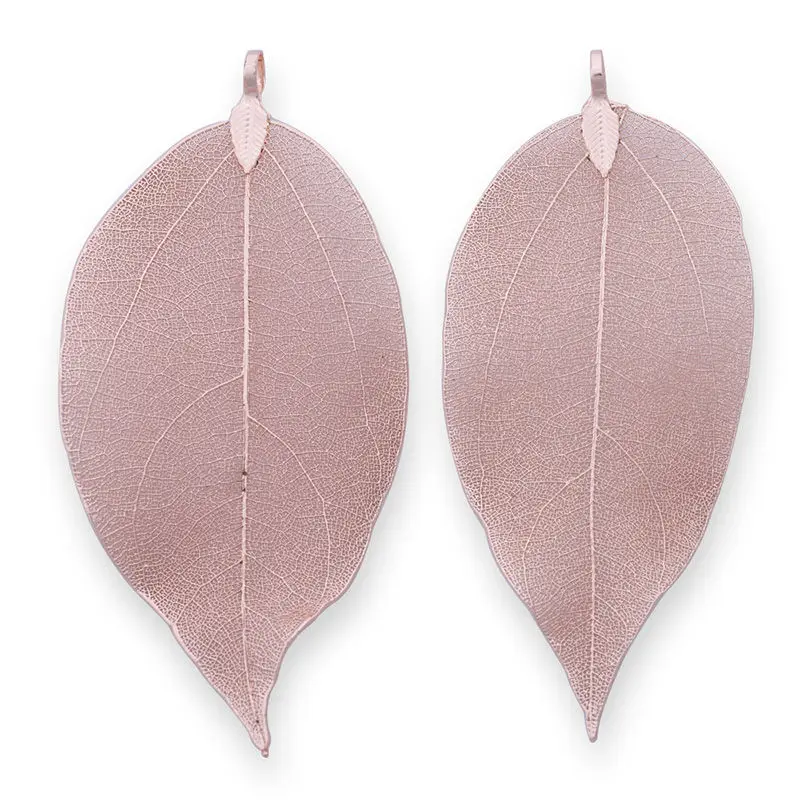 Листья из Натурального Орехового дерева с гальваническим покрытием листья