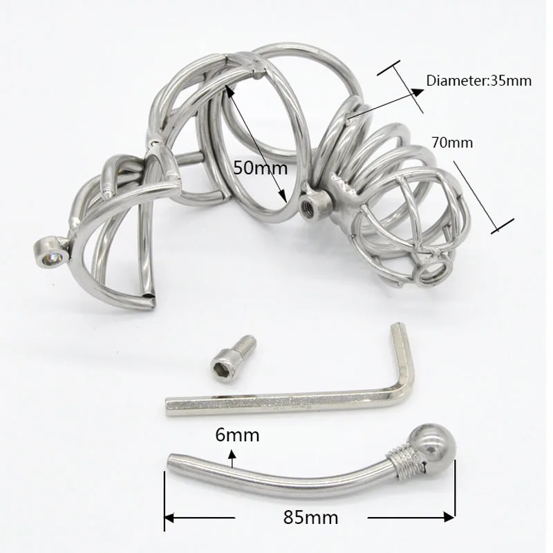 Растяжитель из нержавеющей стали для мошонки бондаж на пенис клетка пениса