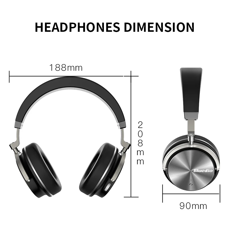 Оригинальные наушники Bluedio T4, беспроводные Bluetooth наушники с микрофоном, Bluetooth наушники, музыкальная гарнитура для телефонов iPhone