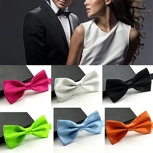 Men Classic Solid Color Bowtie Necktie Tuxedo Wedding Party Adjustable Bow Tie | Аксессуары для одежды
