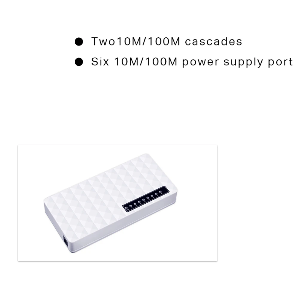 8 портов 10/100 Мбит/с poe сетевой переключатель Ethernet Настольный смарт-коммутатор Поддержка 5-60 В питания SPOE переключатель Plug and Play